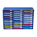 AdirOffice Classroom Blue File Organizer, 30 Slots (501-30-BLU)