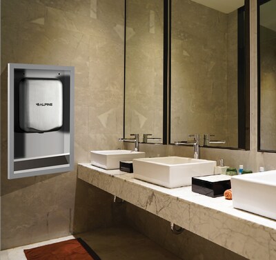 Alpine Industries Hemlock 400-RECESS Hand Dryer Wall Recess Kit, Silver (400-RECESS)