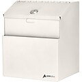 AdirOffice Locking Steel Suggestion Box, White (631-01-WHI)