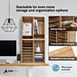 AdirOffice 16-Compartment Literature Organizers, 11.8" x 20", Medium Oak (500-16-MEO)