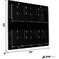 AdirOffice Acrylic 12 Compartment Hanging Magazine Rack, Black (640-2923-BLK)