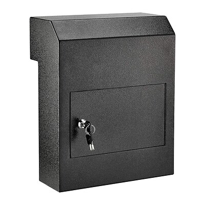 AdirOffice Black Through-The-Door Safe Locking Drop Box (631-06-BLK)