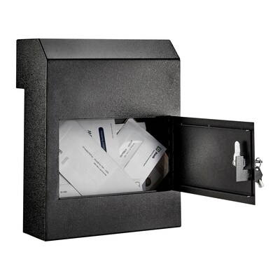 AdirOffice Black Through-The-Door Safe Locking Drop Box (631-06-BLK)