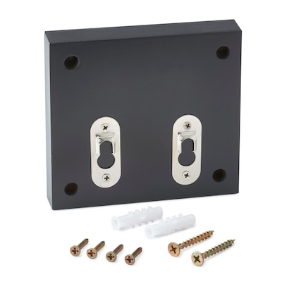 AdirOffice Black Square Wood Comment Suggestion Box with Lock and Pen (ADI632-01-BLK)