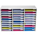 Adir Office Classroom File Organizer, White, 30 Slots (501-30-WHI)