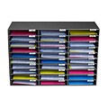 AdirOffice Classroom File Organizer, Black, 30 Slots (501-30-BLK)