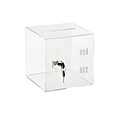 AdirOffice Locking Acrylic Ballot/Donation Box, Clear (637-02-2)