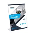 AdirOffice Sign Holder, 8.5 x 11, Clear Acrylic, 24/Pack (639-8511-12-2)