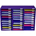 AdirOffice 30-Compartment Office File Sorter Literature Organizer, Purple (501-30-PUR)