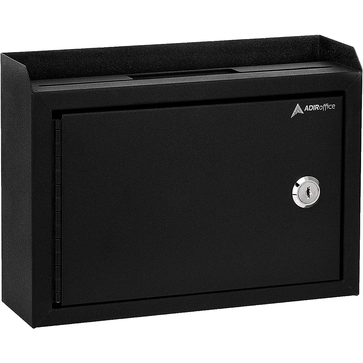 AdirOffice Indoor/Outdoor Wall Mounted Drop Box, Black (631-02-BLK)