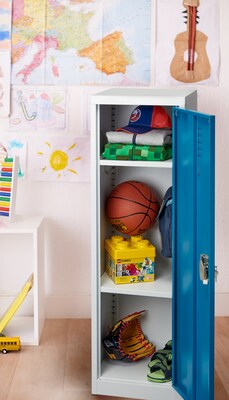 AdirOffice 48" Single Tier Blue Storage Locker (629-01-BLU)