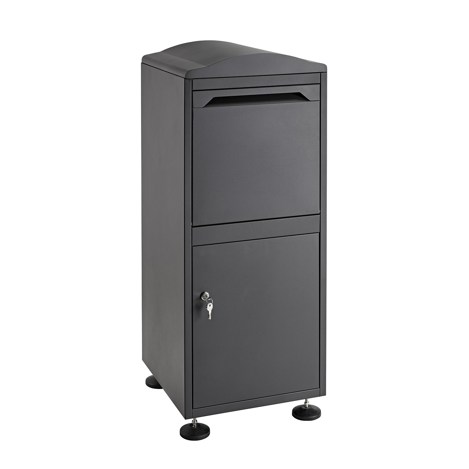 AdirOffice Parcel Stand-Alone Drop Box Mailbox, Black (631-09-BLK)