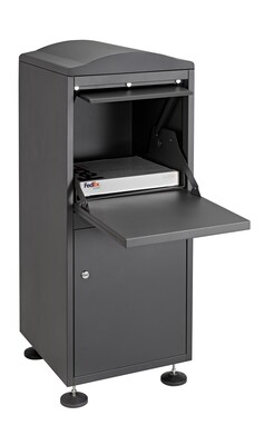 AdirOffice Parcel Stand-Alone Drop Box Mailbox, Black (631-09-BLK)