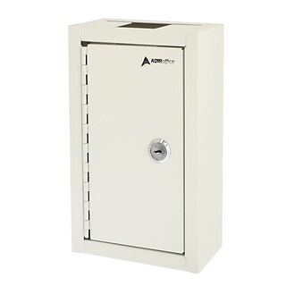 AdirOffice Large Key Drop Box White (631-12-WHI)