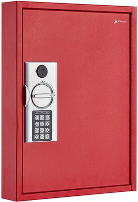 AdirOffice 60 Key Electronic Keypad Cabinet, Red (680-60-RED)