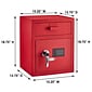 AdirOffice Steel Depository Safe with Digital Lock, 1.1 cu. ft. (670-200-RED)