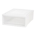 IRIS® Shallow Box Chest Drawer, White, 4 Pack (591059)