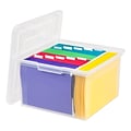 IRIS® STOR-IT-ALL File Box,  Letter/Legal Size, Clear, 4/Ct (139742)