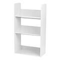 IRIS® 3-Tier Tilted Shelf Book Rack, White (596102)