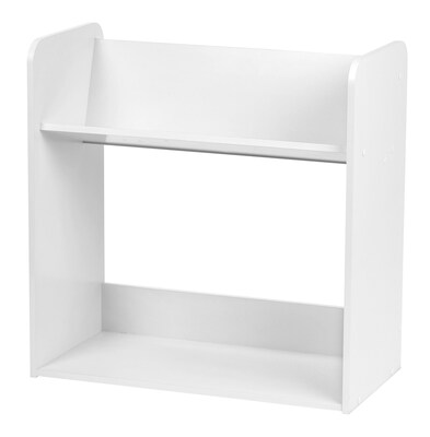 IRIS® 2-Tier Tilted Shelf Book Rack, White (596092)