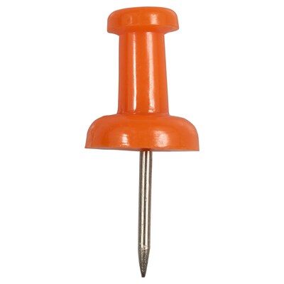 JAM Paper Push Pins, Orange, 100/Pack (222419052)