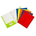 JAM Paper 2-Pocket Folders with 3 Fasteners, Multicolored, Assorted Colors, 6/Pack (385GCASSRT)