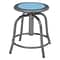 NPS 6800 Series Armless Steel Height Adjustable Swivel Stool, Blueberry Seat, Gray Frame (6805-02)