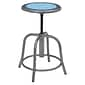 NPS 6800 Series Armless Steel Height Adjustable Swivel Stool, Blueberry Seat, Gray Frame (6805-02)