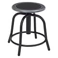 NPS 6800 Series Armless Steel Height Adjustable Swivel Stool, Black Seat, Black Frame (6810-10)