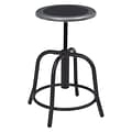 NPS 6800 Series Armless Steel Height Adjustable Swivel Stool, Black Seat, Black Frame (6810-10)