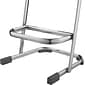 NPS 6600 Series Armless Blow-Molded Plastic 22" Ergonomic Z Stool With Backrest, Steel, Black (6622B)