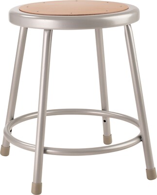 NPS 6200 Series Armless Wood 18 Inch Stool, Gray, 5 Pack (6218/5)