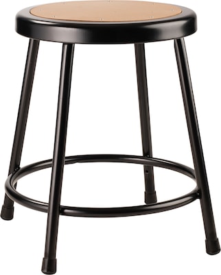 NPS 6200 Series Armless Wood 18 Inch Stool, Black (6218-10)