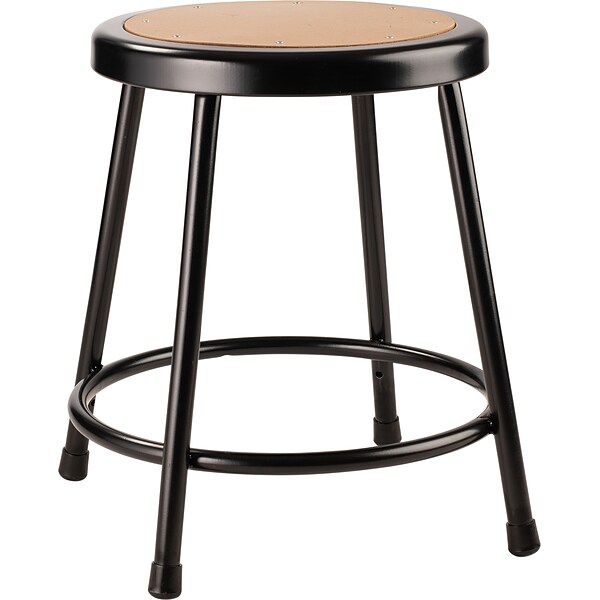 NPS 6200 Series Armless Wood 18 Inch Stool, Black (6218-10)