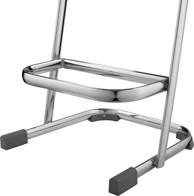 NPS 6600 Series Armless Blow-Molded Plastic 24" Ergonomic Z Stool, Steel, Black (6624)