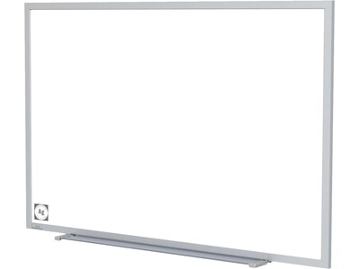 Ghent Hygienic Porcelain Dry-Erase Whiteboard, Anodized Aluminum Frame, 4 x 8 (M4-48-4)
