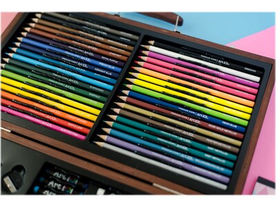 Art 101 Draw and Color Art Set, Assorted Colors, 106 Pieces (53106)