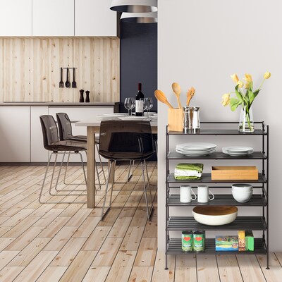 Seville Classics 3-Tier Resin Slat Utility Shoe Rack 2-Pack, Espresso (WEB177)