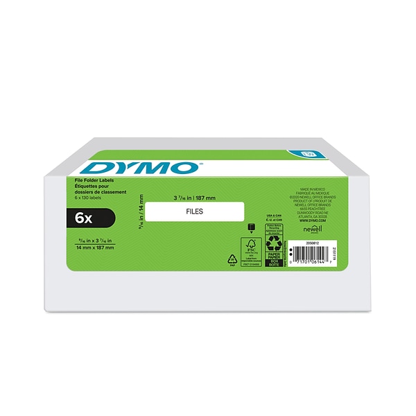 Dymo LabelWriter - 30254 Address Labels, Clear - 130 Labels