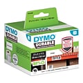 DYMO LabelWriter 1933088 Durable Industrial Labels, 4 x 2-5/16, Black on White, 300 Labels/Roll (1