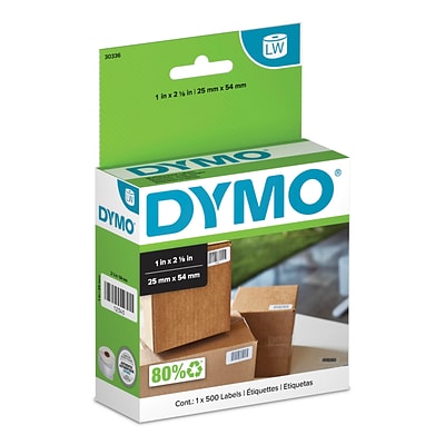 Dymo LabelWriter Multi-Purpose 30336 Label Printer Labels, 1W, Black On White, 500/Box