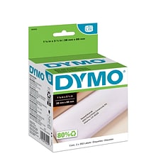 DYMO LabelWriter 30252 Mailing Address Labels, 3-1/2 x 1-1/8, Black on White, 350 Labels/Roll, 2 R