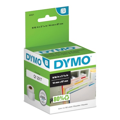  DYMO White 2x3-1/2 Card Stock 300 Per Roll