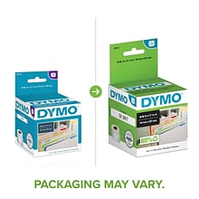 DYMO LabelWriter 30327 File Folder Labels, 3-7/16 x 9/16, Black on White, 130 Labels/Roll, 2 Rolls