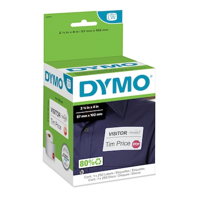 DYMO LabelWriter 30911 Time Expiring Name Badge Labels, 4 x 2-1/4