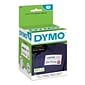 DYMO LabelWriter 30911 Time Expiring Name Badge Labels, 4 x 2-1/4, Black on White, 250 Labels/Roll