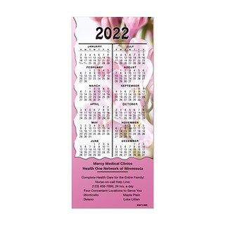 Custom Hanging Calendars, 3.625 x 8.5, 12 Pt. Coated Stock