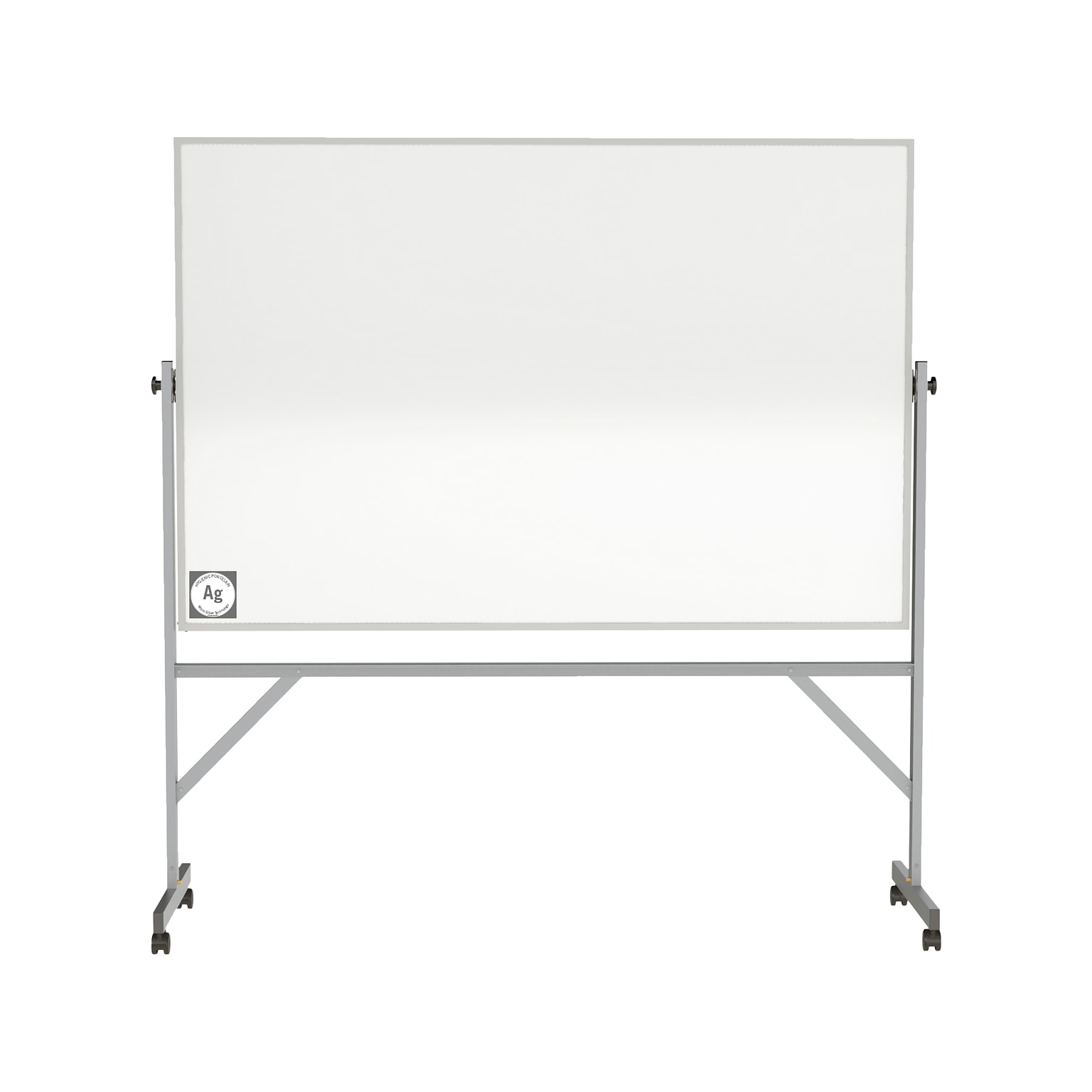 Ghent Hygienic Porcelain Mobile Dry-Erase Whiteboard, Aluminum Frame, 4 x 6 (ARM4M446)