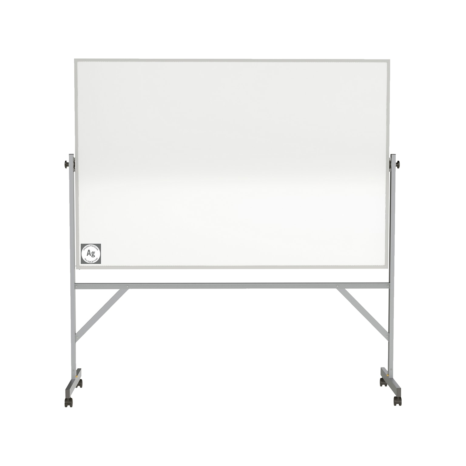 Ghent Hygienic Porcelain Mobile Dry-Erase Whiteboard, Aluminum Frame, 4 x 6 (ARM4M446)