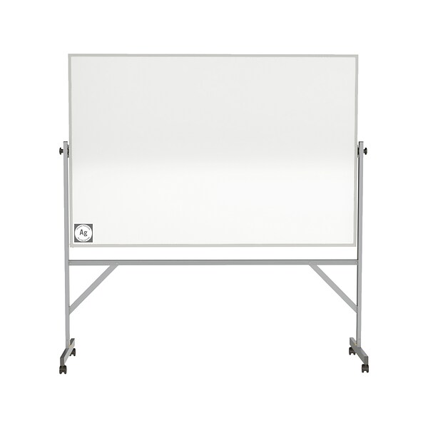 Ghent Hygienic Porcelain Mobile Dry-Erase Whiteboard, Aluminum Frame, 4 x 6 (ARM4M446)